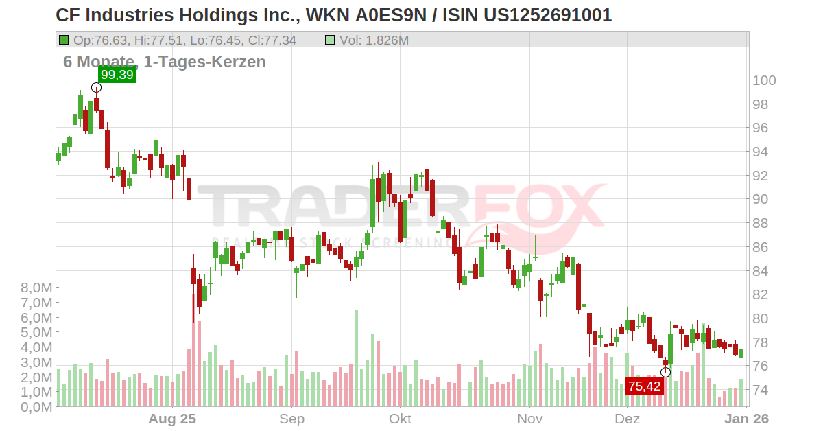 CF Industries Holdings Inc. Aktie (CF US1252691001 US1252691001)